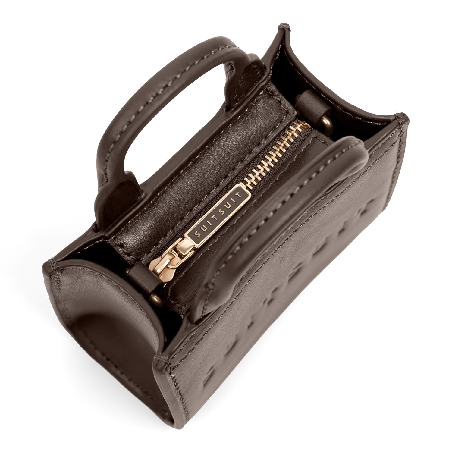 Serenity - Chocolate Brown - Micro Cross Body Bag (Glad Leer) - Image 5